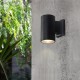 POWERTECH φωτιστικό τοίχου HLL-0189 για GU10 λάμπα, μεταλλικό, IP65, μαύρο