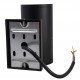 POWERTECH φωτιστικό τοίχου HLL-0189 για GU10 λάμπα, μεταλλικό, IP65, μαύρο