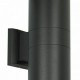 POWERTECH φωτιστικό τοίχου HLL-0190 για 2x GU10 λάμπες, μεταλλικό, IP65, μαύρο