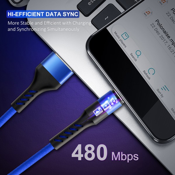 CABLETIME καλώδιο USB-C σε USB CT-C160-PU32-CMAM, 2.4A, 480Mbps, 1m, μπλε - USB-C (Type-C)