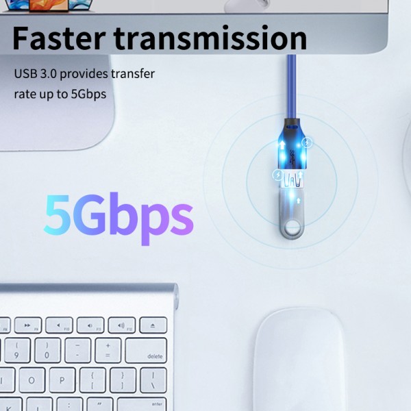 CABLETIME καλώδιο προέκτασης USB 3.0 CT-C160-U3-AMAF, 5Gbps, 1m, μπλε - USB