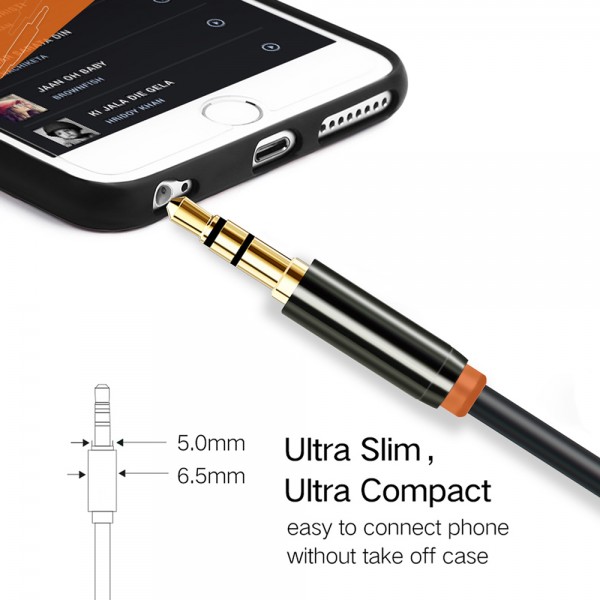 CABLETIME καλώδιο προέκτασης ήχου 3.5mm CT-AV311-P11FG, gold plated, 1.5m, μαύρο - Ήχος