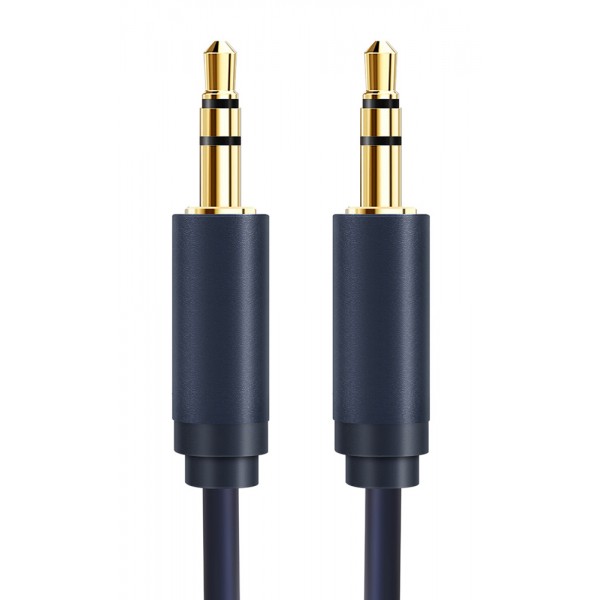 CABLETIME καλώδιο ήχου 3.5mm CT-AV301-H11G, gold plated, 1m, μπλε - Ήχος