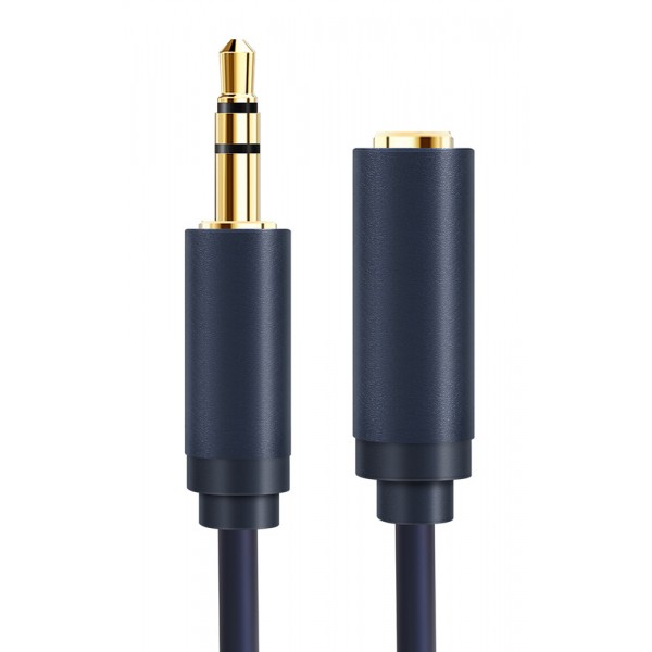 CABLETIME καλώδιο προέκτασης ήχου 3.5mm CT-AV302-H11G, gold plated, 3m, μπλε - Ήχος