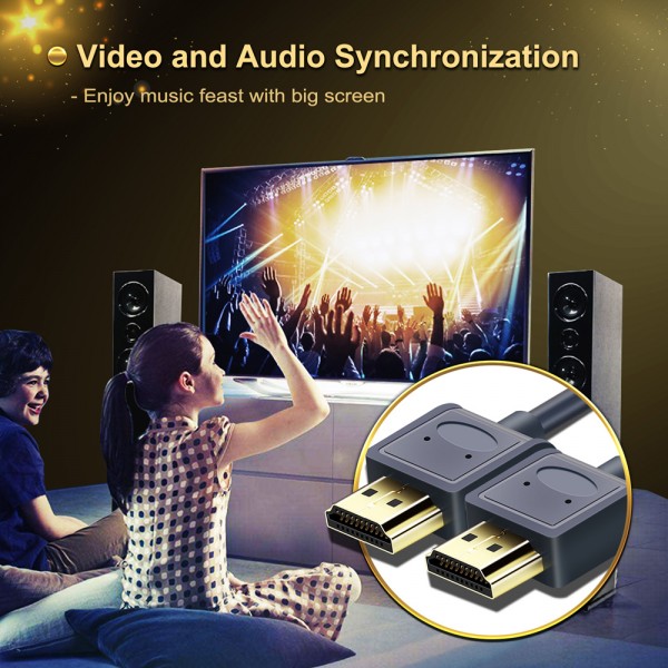 CABLETIME καλώδιο HDMI AV540-USHEAAG με Ethernet, slim, 4K/60Hz, 18 Gbps, 1m, μπλε - Εικόνα