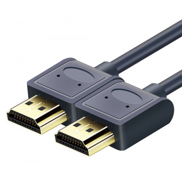 CABLETIME καλώδιο HDMI AV540-USHEAAG με Ethernet, slim, 4K/60Hz, 18 Gbps, 1.8m, μπλε - Εικόνα