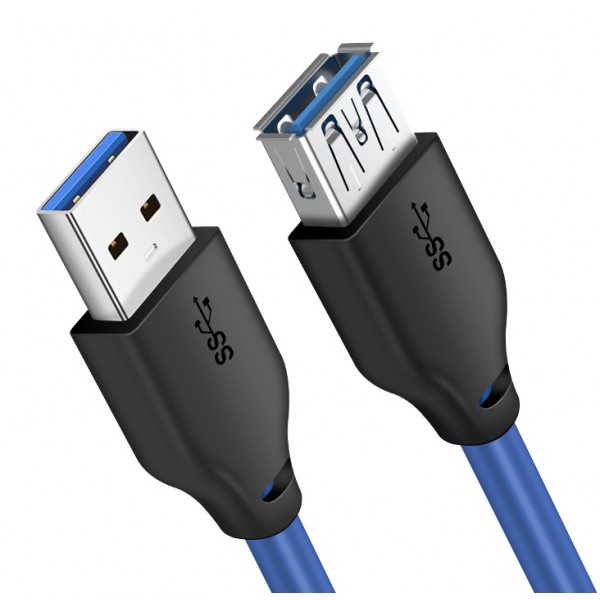 CABLETIME καλώδιο προέκτασης USB 3.0 CT-C160-U3-AMAF, 5Gbps, 2m, μπλε - USB