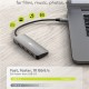 GOOBAY USB hub 76565, 4x θυρών, USB 3.2, 10Gbps, USB-C σύνδεση, γκρι