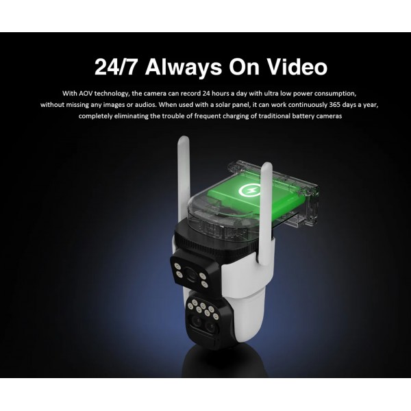 VSTARCAM smart ηλιακή κάμερα BG621TR, triple lens, 3MP, 4G, SD, PTZ, IP66 VSTARCAM smart ηλιακή κάμερα BG621TR, triple lens, 3MP, 4G, SD, PTZ, IP66