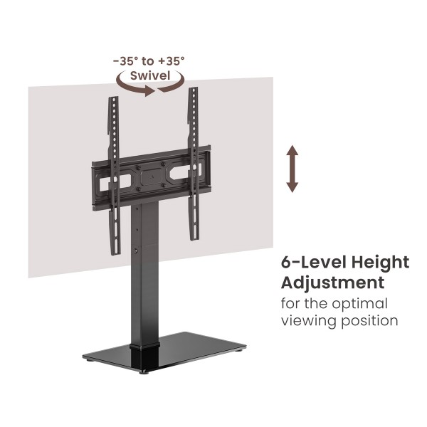 POWERTECH επιτραπέζια βάση τηλεόρασης PT-1445, 32-65", έως 40kg - Βάσεις TV - Projectors - PC