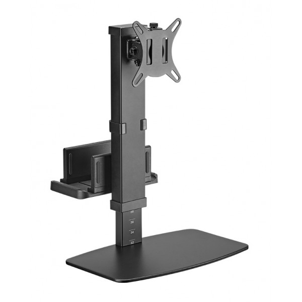 POWERTECH βάση γραφείου οθόνης PT-1449 με βάση mini PC, 17-32", έως 8kg - Βάσεις TV - Projectors - PC