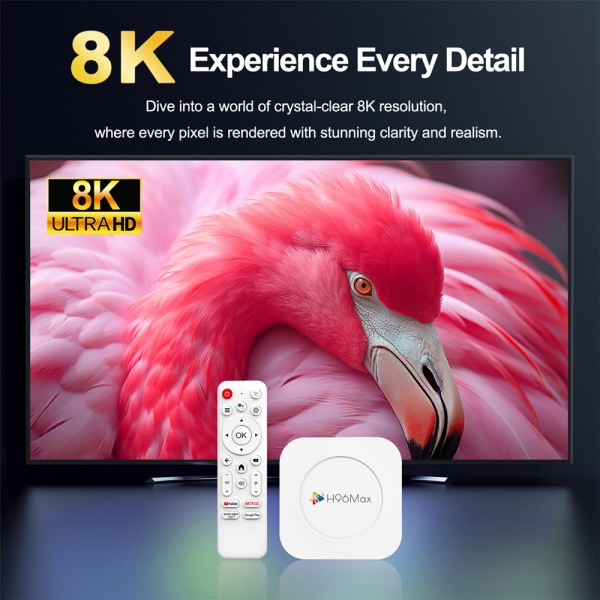 H96 MAX TV Box M1 Plus, 8K, 2/16GB, WiFi 6, Bluetooth, Android 14 - Εικόνα & Ήχος