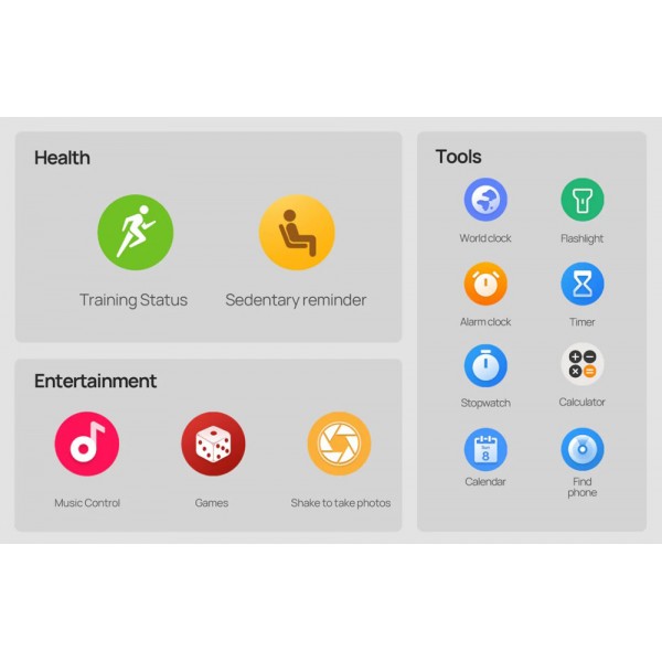 MIBRO smartwatch A3, heart rate, 1.39" IPS, GPS, 2 ATM, γκρι
