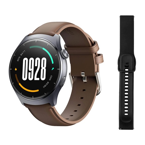 MIBRO smartwatch Lite 3 με 2x λουράκια, heart rate, 1.3" AMOLED, 2 ATM, γκρι/καφέ - Smartwatches