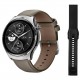 MIBRO smartwatch Lite 3 Pro με 2x λουράκια, heart rate, 1.32" AMOLED, GPS, 5 ATM, γκρι/καφέ