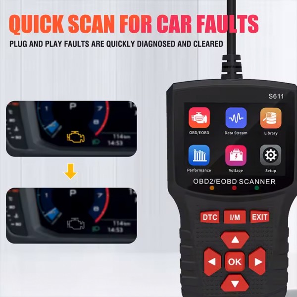 NOYAFA διαγνωστικό αυτοκινήτου OBD II/EOBD S611 - Αξεσουάρ Αυτοκινήτου