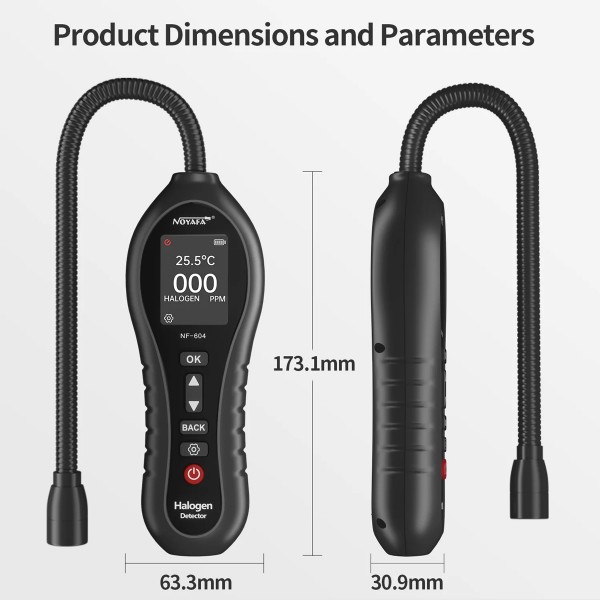 NOYAFA ανιχνευτής διαρροής ψυκτικού υγρού NF-604, CFCS/HCFC/HFCS