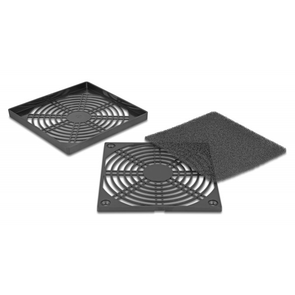DELOCK σχάρα για 120mm ανεμιστήρα 67313 με φίλτρο σκόνης, πλαστική, μαύρη - Ψύξη - Modding