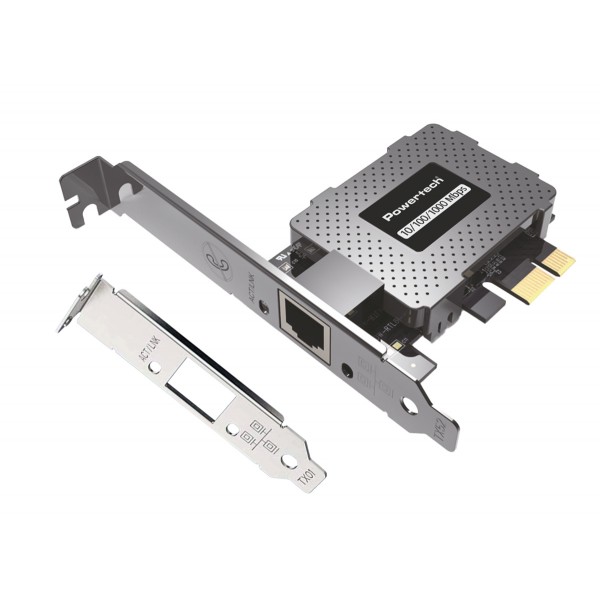 POWERTECH κάρτα επέκτασης δικτύου PCIe σε RJ45 PT-1453, 1000Mbps - Κάρτες Δικτύου - USB Dongles