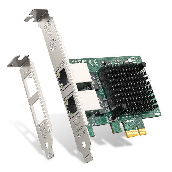 EDUP κάρτα επέκτασης δικτύου PCIe σε 2x RJ45 EP-9613, 1000Mbps - Κάρτες Δικτύου - USB Dongles