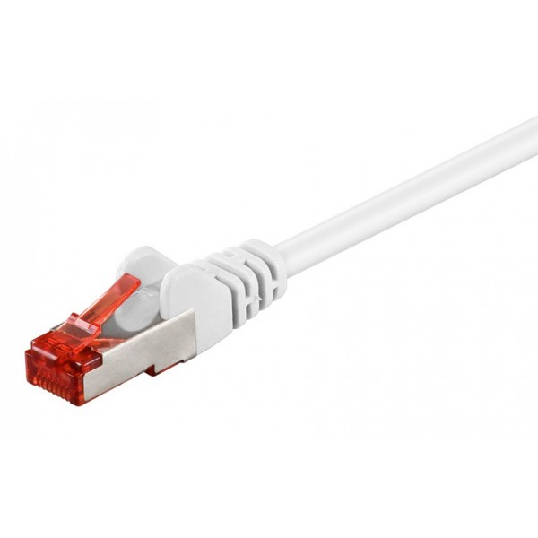 GOOBAY καλώδιο δικτύου 93501, CAT 6 S/FTP, copper, 250MHz, 0.5m, λευκό - GOOBAY