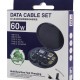 POWERTECH all in one κιτ φόρτισης με καλώδιο & αντάπτορες CAB-U161, 60W, 30cm, μαύρο