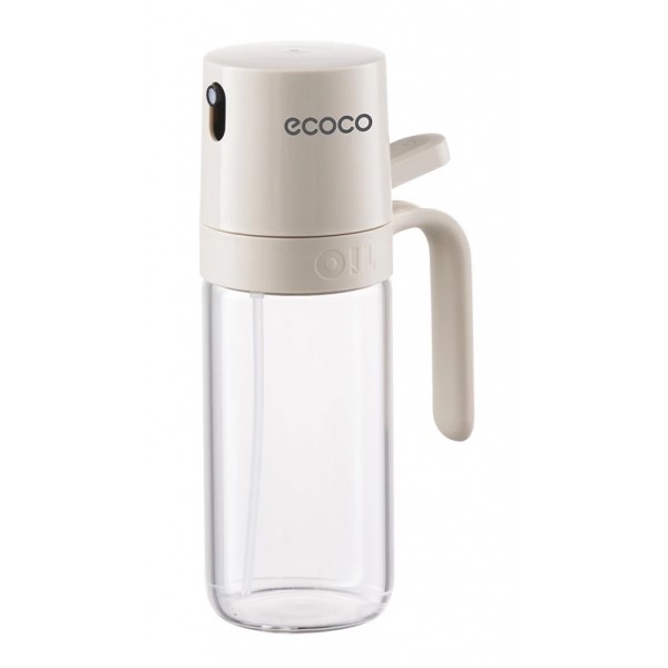 ECOCO γυάλινο δοχείο λαδιού E24235 με ψεκαστήρα, 250ml, γκρι - ECOCO