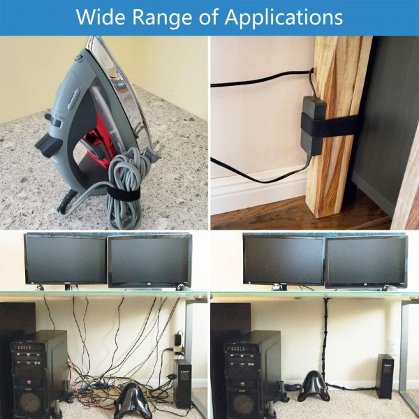 POWERTECH ταινία τύπου velcro TIES-080, 48mm, 5m, μαύρη - Τακτοποίηση Καλωδίων