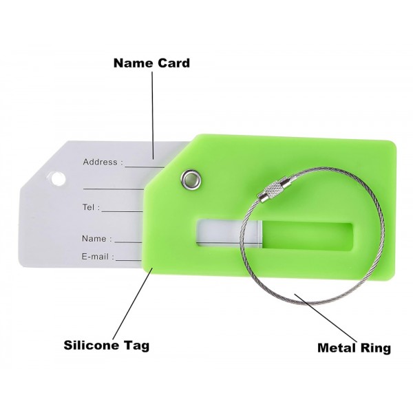 HOME USE ετικέτα βαλίτσας HUH-0246, 9.2x0.7x5.2cm, πράσινη