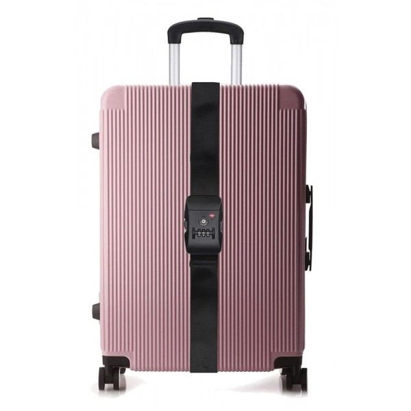 HOME USE ιμάντας βαλίτσας HUH-0245 με λουκέτο συνδυασμού TSA, ρυθμιζόμενος, 2m, μαύρος - Τσάντες - Πορτοφόλια