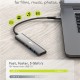 GOOBAY USB hub 76563, 4x θυρών, USB 3.2, 5Gbps, USB-C σύνδεση, γκρι