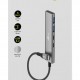 GOOBAY USB hub 76563, 4x θυρών, USB 3.2, 5Gbps, USB-C σύνδεση, γκρι