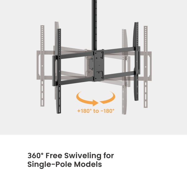 BRATECK βάση τηλεόρασης οροφής PLB-CE1568XL, 50-100", έως 80kg, heavy duty