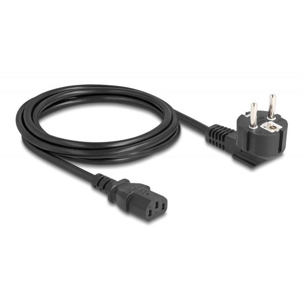 DELOCK καλώδιο τροφοδοσίας 81326, 3x 0.75mm², 2m, μαύρο - Σύγκριση Προϊόντων