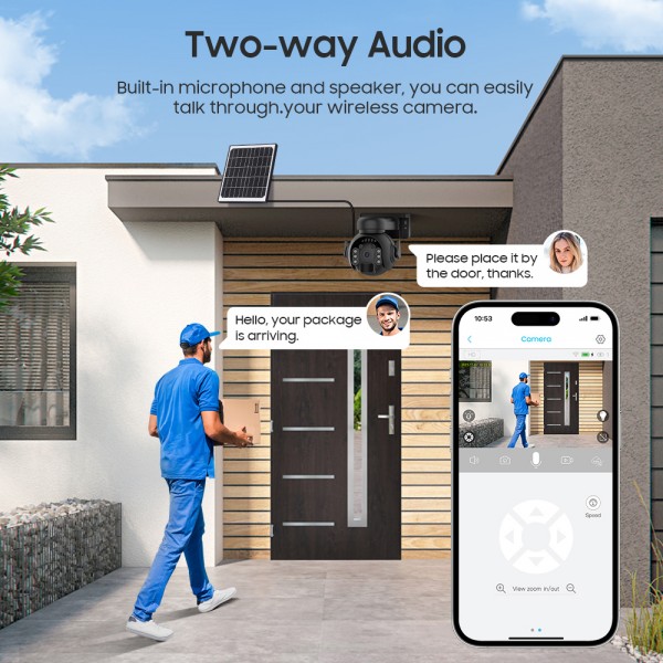 SECTEC smart ηλιακή κάμερα ST-515C-3M-4G-BK, 3MP, 4G, SD, PTZ, IP65