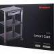 BRATECK ραφιέρα δαπέδου AMS-5L με ροδάκια, 3 ράφια, 50x33x63.5cm, έως 10kg, μαύρη