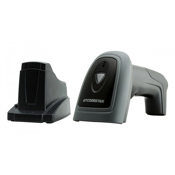 GTCODESTAR barcode scanner X-1901B με βάση, 1D & 2D, ενσύρματο & ασύρματο, Bluetooth, 2000mAh, μαύρο - Νέα & Ref PC