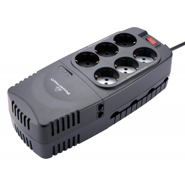 POWERTECH σταθεροποιητής ρεύματος PT-1496, 2000VA/1000W, 6x schuko - UPS - Σταθεροποιητές