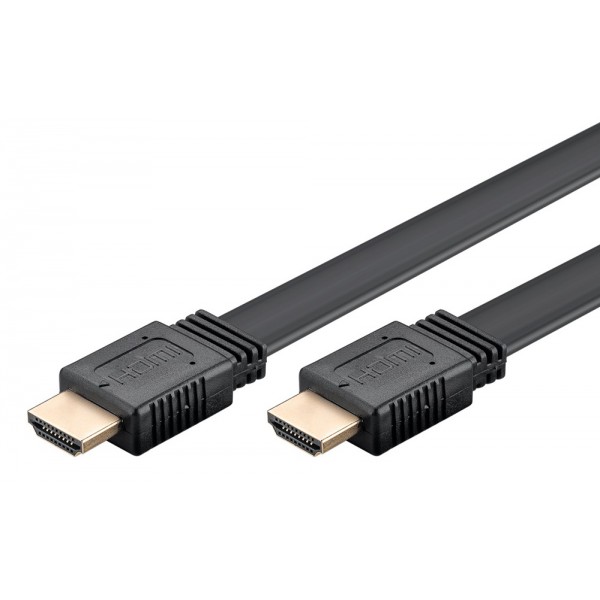 GOOBAY καλώδιο HDMI 77133 με Ethernet, flat, 8K/60Hz, 48 Gbps, 1m, μαύρο - Εικόνα