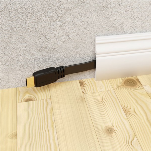 GOOBAY καλώδιο HDMI 77133 με Ethernet, flat, 8K/60Hz, 48 Gbps, 1m, μαύρο - Εικόνα