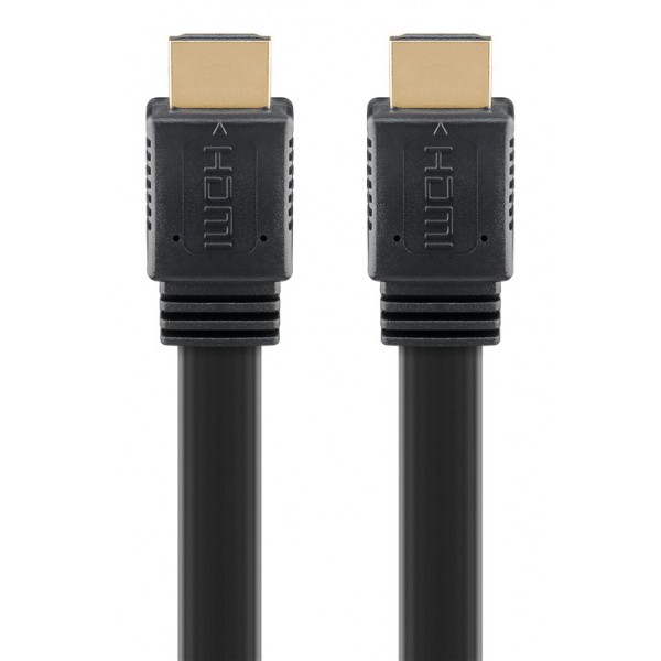 GOOBAY καλώδιο HDMI 77145 με Ethernet, flat, 8K/60Hz, 48 Gbps, 3m, μαύρο