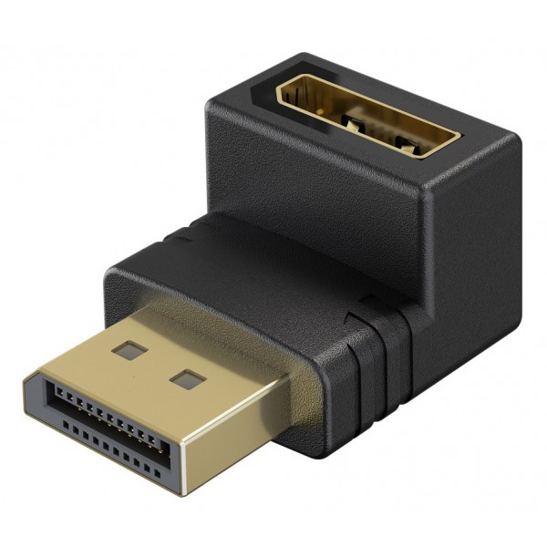 GOOBAY αντάπτορας DisplayPort 77130, 8K/144Hz, γωνιακός, μαύρος - Εικόνα