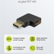 GOOBAY αντάπτορας DisplayPort 77131, 8K/144Hz, γωνιακός, μαύρος