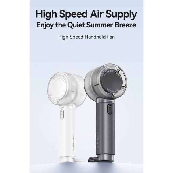 USAMS φορητός ανεμιστήρας LU01 με 5 ταχύτητες, 2000mAh, μαύρος - Ανεμιστήρες