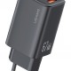 USAMS φορτιστής τοίχου CC265, USB & 2x USB-C, 67W, GaN, μαύρος