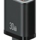 USAMS φορτιστής τοίχου CC296 με καλώδιο, USB & USB-C, 30W, μαύρος