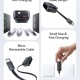 USAMS φορτιστής τοίχου CC296 με καλώδιο, USB & USB-C, 30W, μαύρος