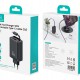 USAMS φορτιστής τοίχου CC296 με καλώδιο, USB & USB-C, 30W, μαύρος