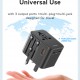 USAMS φορτιστής/αντάπτορας πρίζας CC309, USB & 2x USB-C, universal, 25W, μαύρος