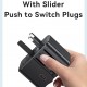 USAMS φορτιστής/αντάπτορας πρίζας CC309, USB & 2x USB-C, universal, 25W, μαύρος